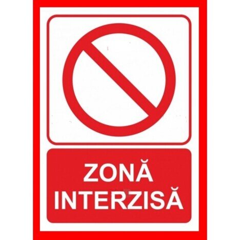 Placuta pentru zona interzisa